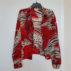 Red and Black Caviar Blouse
